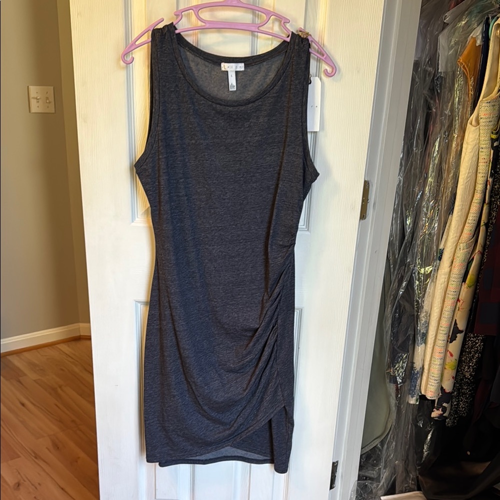 Leith Charcoal Sleeveless Mini Dress
